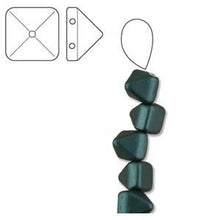Load image into Gallery viewer, Czech Pyramid Beads 6mm Pastel Petrol Qty: 25 Strung

