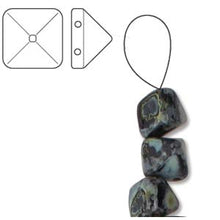 Load image into Gallery viewer, Czech Pyramid Beads 6mm Jet Picasso Qty: 25 Strung
