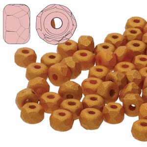Czech Faceted Micro Spacers 2x3mm Pumpkin Qty: 50