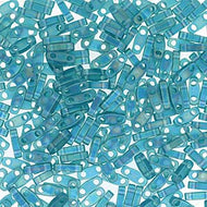 Miyuki Quarter Tila 2405FR Teal Matte Transparent AB Qty:1g