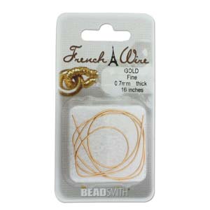 French Wire New Gold 0.7mm Fine Qty:16 inches