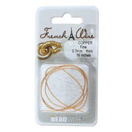 French Wire Copper Color 0.7mm Fine Qty: 16 inches