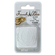 French Wire Silver Color 0.7mm Fine Qty: 14 inches