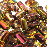 Czech Rulla Beads 3x5mm Magic Yellow Brown Qty:10g *D*
