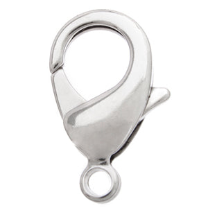 Rhodium Plated Lobster Clasps 26mm Qty:2