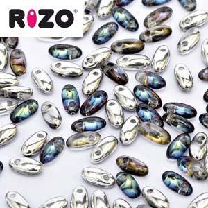 Czech Rizo Beads 2.5x6mm Bermuda Blue Qty:10 grams