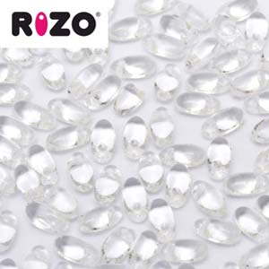 Czech Rizo Beads 2.5x6mm Crystal Qty:10 grams
