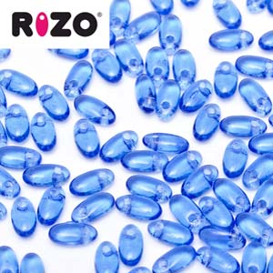 Czech Rizo Beads 2.5x6mm Sapphire Qty:10 grams