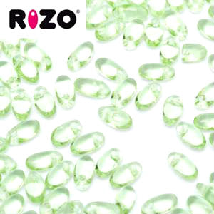 Czech Rizo Beads 2.5x6mm Peridot Qty:10 grams