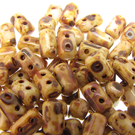 Czech Rulla Beads 3x5mm Chalk Travertine Dark Qty:10g *D*