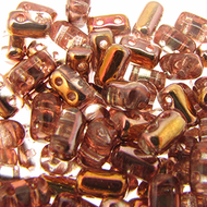 Czech Rulla Beads 3x5mm Crystal Capri Gold Qty:10g