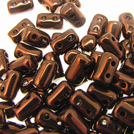 Czech Rulla Beads 3x5mm Jet Bronze Luster Qty:10g