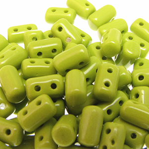 Czech Rulla Beads 3x5mm Opaque Green Qty:10g