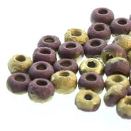 Czech Seedbeads 2/0 Violet Etched Amber Qty:20g