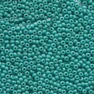 Czech Seedbeads 8/0 Turquoise Green Opaque Qty:23g