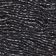 Czech Seedbeads 8/0 Black Diamond Silver Lined Qty:39g Strung