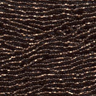 Czech Seedbeads 8/0 Black Diamond Copper Lined Qty:40g Strung