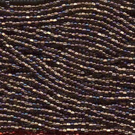 Czech Seedbeads 8/0 Black Diamond Copper Lined AB Qty:23g
