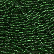 Czech Seedbeads 8/0 Green Silver Lined Qty:24g