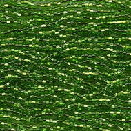 Czech Seedbeads 8/0 Light Green Silver Lined Qty:36g Strung