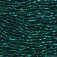 Czech Seedbeads 8/0 Emerald Silver Lined Qty:38g Strung