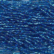 Czech Seedbeads 8/0 Dark Aqua Silver Lined Qty:37g Strung