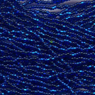 Czech Seedbeads 8/0 Dark Blue Silver Lined Qty:39g Strung