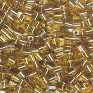 Miyuki Squares 4mm 0003 Gold Silver Lined Qty:10g