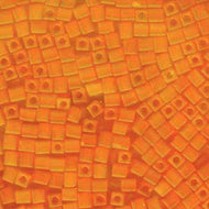 Miyuki Squares 4mm 0138F Orange Matte Qty:10g