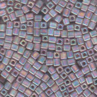 Miyuki Squares 4mm 0142FR Smokey Amethyst Matte AB Qty:10g