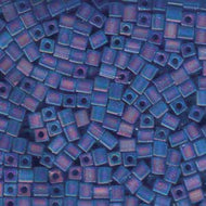 Miyuki Squares 4mm 0150FR Sapphire Matte AB Qty:10g
