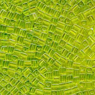 Miyuki Squares 4mm 0258 Chartreuse AB *D* Qty:10g