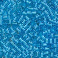 Miyuki Squares 4mm 2652 Aqua/Sky Blue Color Lined Qty:10g