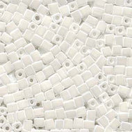 Miyuki Squares 4mm 0420 White Pearl Ceylon Qty:10g