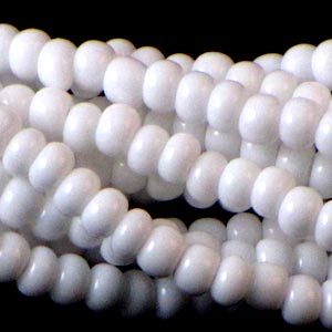 Czech Seedbeads 6/0 White Opaque Qty:23g
