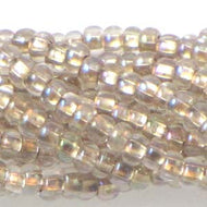 Czech Seedbeads 6/0 Crystal Bronze Lined AB Qty:23g Tube