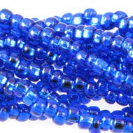 Czech Seedbeads 6/0 Dark Blue Silver Lined Qty:Approx. 71g