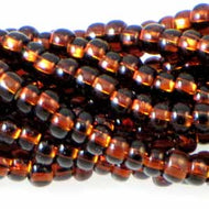 Czech Seedbeads 6/0 Dark Topaz Silver Lined Qty:Approx. 69g