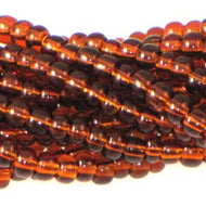 Czech Seedbeads 6/0 Dark Topaz Transparent Qty:Approx. 73g