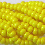 Czech Seedbeads 6/0 Dark Yellow Opaque Qty:23g Tube