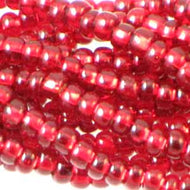 Czech Seedbeads 6/0 Garnet Silver Lined Qty:23g Tube