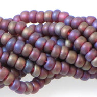 Czech Seedbeads 6/0 Garnet Transparent Matte AB Qty:Approx.71g