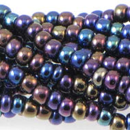 Czech Seedbeads 6/0 Black Opaque AB Qty:Approx. 68g