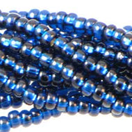 Czech Seedbeads 6/0 Montana Silver Lined Qty:Approx. 71g