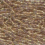 Czech Seedbeads 8/0 Crystal Bronze Lined AB Qty:37g Strung