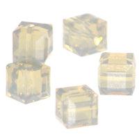 Swarovski Cubes 6mm #5601 Light Grey Opal Qty:3