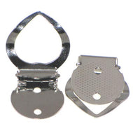 Scarfholder Clip Nickel 27x27mm Qty:1 *D*