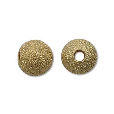 Gold Plated Beads Round Stardust 08mm Qty:24