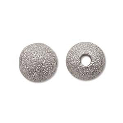 Silver Plated Beads Round Stardust 08mm Qty:24