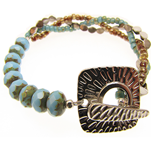 'Sunshine Dreams' Bracelet Kit in Tranquil Turquoise by The Beading Room